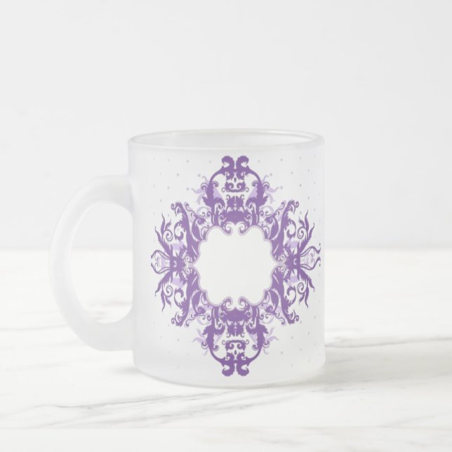 Caneca De Café Vidro Jateado Estilos Clássicos de Rolagem (Esquerda)