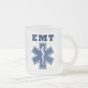 Caneca De Café Vidro Jateado Estrela de EMT da vida