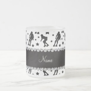 Caneca De Café Vidro Jateado Estrelas brancas conhecidas feitas sob encomenda