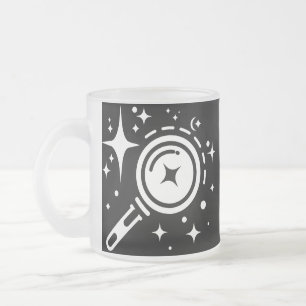 Caneca De Café Vidro Jateado Estrelas cintilantes, farol da Era Digital Sem Lim
