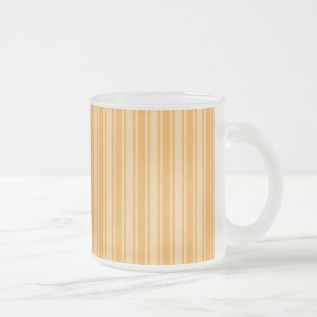 Caneca De Café Vidro Jateado Estrias de doces amarelas (Direita)