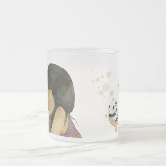 Caneca De Café Vidro Jateado Eu Adore o