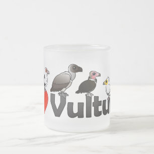 Caneca De Café Vidro Jateado Eu amo abutres (África)