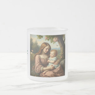 Caneca De Café Vidro Jateado Eu amo Melhor Mãe do Mundo Personalizado Impresso