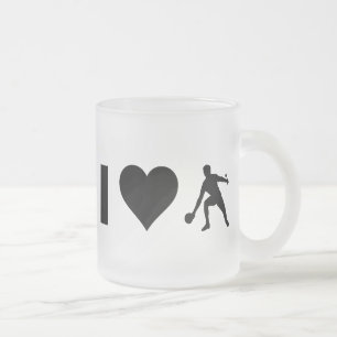 Caneca De Café Vidro Jateado Eu amo o sibilo Pong