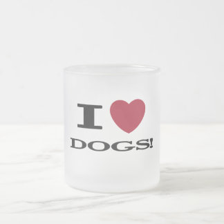 Caneca De Café Vidro Jateado Eu coração persigo o camiseta e os presentes