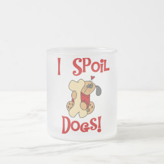 Caneca De Café Vidro Jateado Eu estrago o camiseta e os presentes dos cães