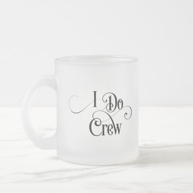 Caneca De Café Vidro Jateado Eu Faço Tripulação (Esquerda)