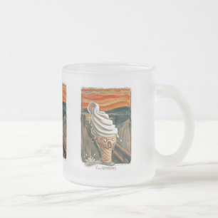 Caneca De Café Vidro Jateado Eu grito o sorvete