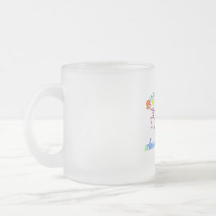 Caneca De Café Vidro Jateado Eu não bebo cerveja. Eu bebo um batido de trigo.