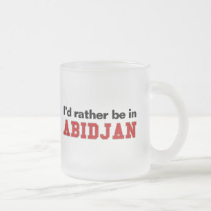 Caneca De Café Vidro Jateado Eu preferencialmente estaria em Abidjan
