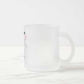Caneca De Café Vidro Jateado "Eu te amo para sempre".