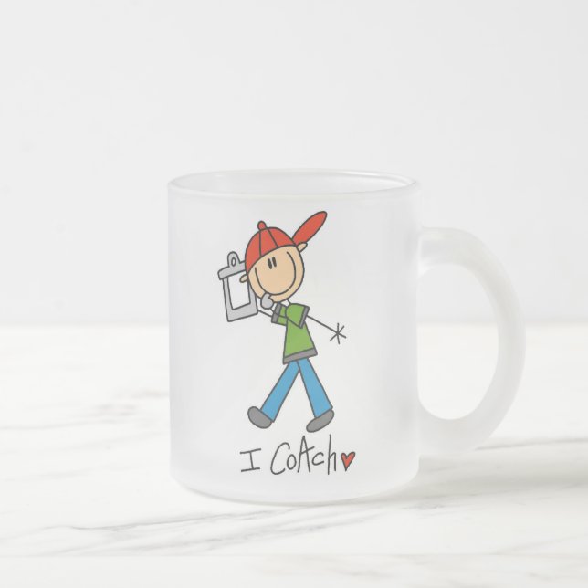 Caneca De Café Vidro Jateado Eu Treino (Direita)