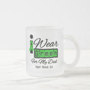 Caneca De Café Vidro Jateado Eu visto o pai verde da fita (retro) -