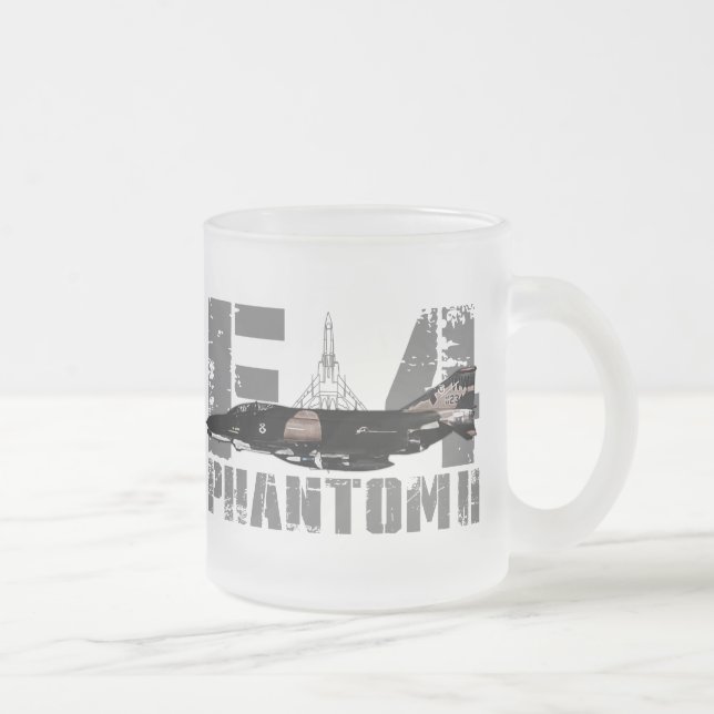 Caneca De Café Vidro Jateado F-4 fantasma II (Direita)