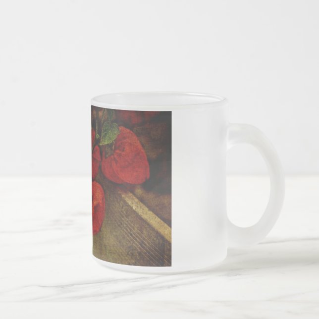 Caneca De Café Vidro Jateado Fábrica de Lanterna Chinesa com Fruta (Direita)