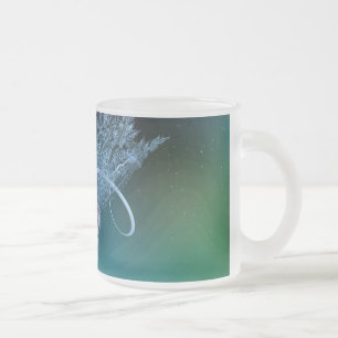 Caneca De Café Vidro Jateado Fada de Inverno