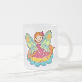 Caneca De Café Vidro Jateado Fada do jardim
