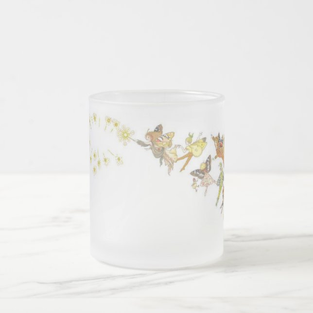 Caneca De Café Vidro Jateado Fadas (Centro)