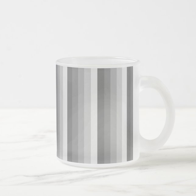 Caneca De Café Vidro Jateado faixas de sombra cinza (Direita)