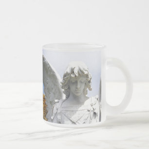 Caneca De Café Vidro Jateado Falln Autumn Angel