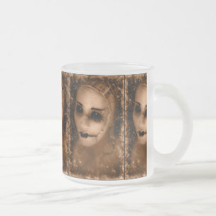 Caneca De Café Vidro Jateado Falln Broken Pierrot