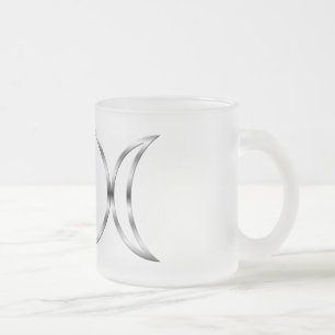 Caneca De Café Vidro Jateado Falln Pagan Triple Goddese Symbol