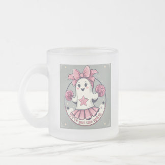 Caneca De Café Vidro Jateado Fantasma aconchegante - Cheerleader de Halloween