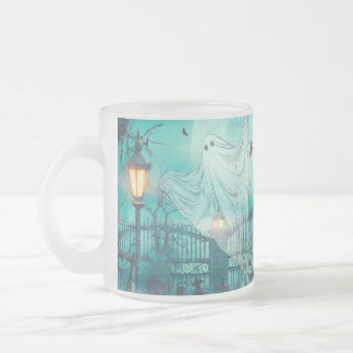 Caneca De Café Vidro Jateado Fantasmas do Halloween