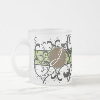 Caneca De Café Vidro Jateado Farinha de Rico personalizado monograma