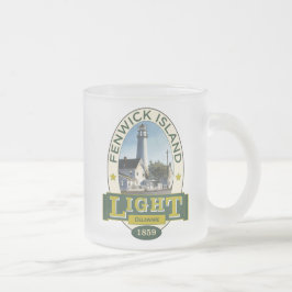 Caneca De Café Vidro Jateado Farol da ilha de Fenwick