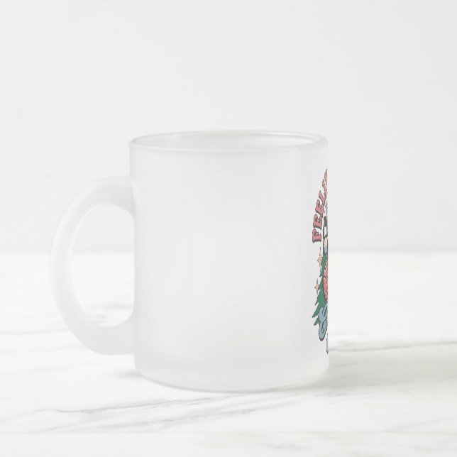 Caneca De Café Vidro Jateado Feelin’ Jolly Christmas Sant (Esquerda)