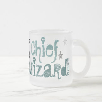 Caneca De Café Vidro Jateado feiticeiro principal! caneca do vidro de fosco