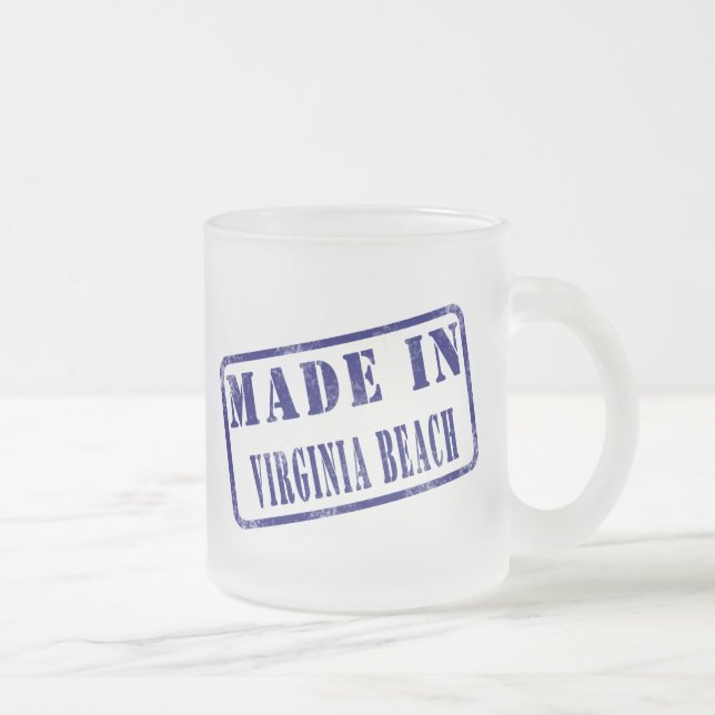 Caneca De Café Vidro Jateado Feito em Virginia Beach (Direita)