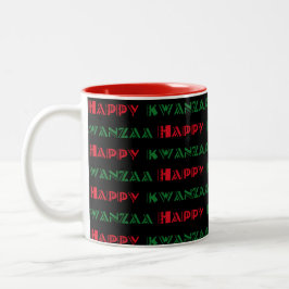 Caneca De Café Vidro Jateado Feliz Kwanzaa Saudação 2