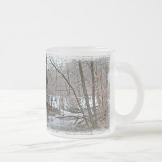 Caneca De Café Vidro Jateado Feliz Natal - Barragem de inverno Fora da Estrada