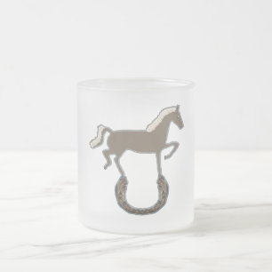 Caneca De Café Vidro Jateado Ferradura de Markara