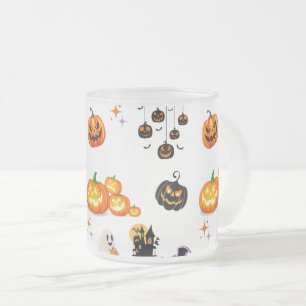 Caneca De Café Vidro Jateado Festa de Halloween da Bruxa de Bruxas Bonita e Div