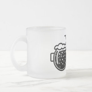 Caneca De Café Vidro Jateado Fiets met bierglas. Flesopener icoon