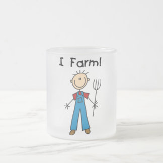 Caneca De Café Vidro Jateado Figura camiseta e presentes da vara do fazendeiro