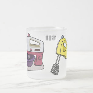 Caneca De Café Vidro Jateado Figura de desenho animado do Mixer