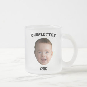 Caneca De Café Vidro Jateado Filha De Bebê Personalizada, Novo papai De Mug Per