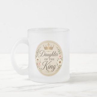 Caneca De Café Vidro Jateado Filha do Rei