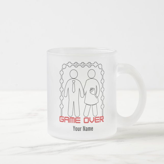 Caneca De Café Vidro Jateado Fim de jogo - GO01A 🎮💍   (Direita)