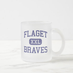 Caneca De Café Vidro Jateado Flaget - Braves - altos - Louisville Kentucky