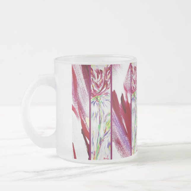 Caneca De Café Vidro Jateado Fleur montante (Esquerda)
