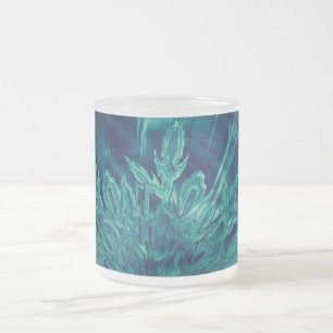 Caneca De Café Vidro Jateado Floco de neve da geada do inverno