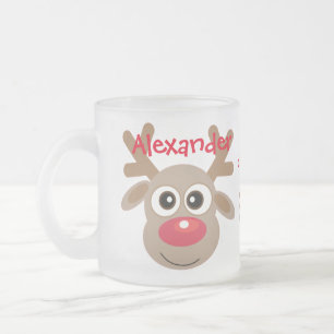 Caneca De Café Vidro Jateado Floco de Neve de Cartoon de Ensino Cute de Natal
