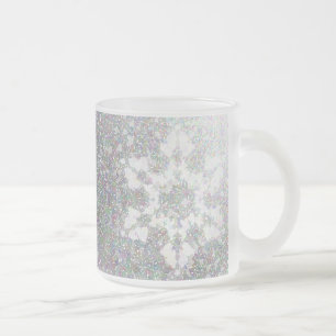 Caneca De Café Vidro Jateado Floco de neve impressionista
