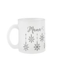 Floco de Neve Natal Mama Fosco Mug editável